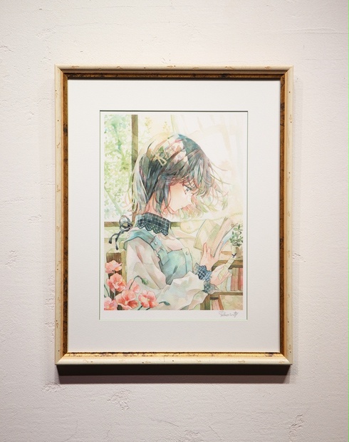 【匿名配送】優子鈴 水彩画 PAINTISM 限定版　複製原画 優子鈴さん個展「PAINTISM」開催