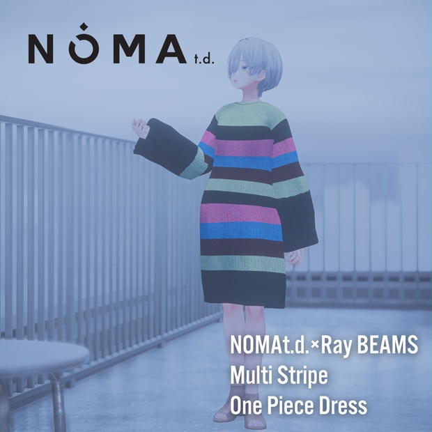 NOMA t.d. × Ray BEAMS別注マルチストライプワンピース｜BEAMS