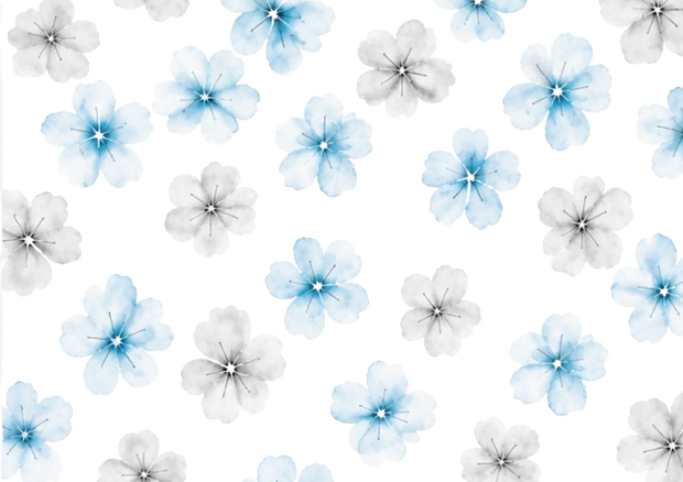 NO.1　青と灰色の花