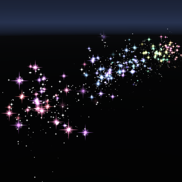 glittery particle effects