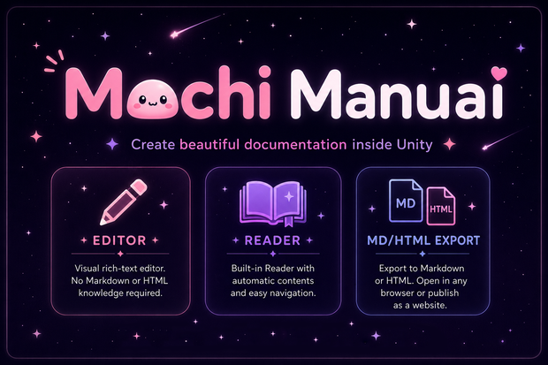 Documentation creator and Markdown reader for Unity