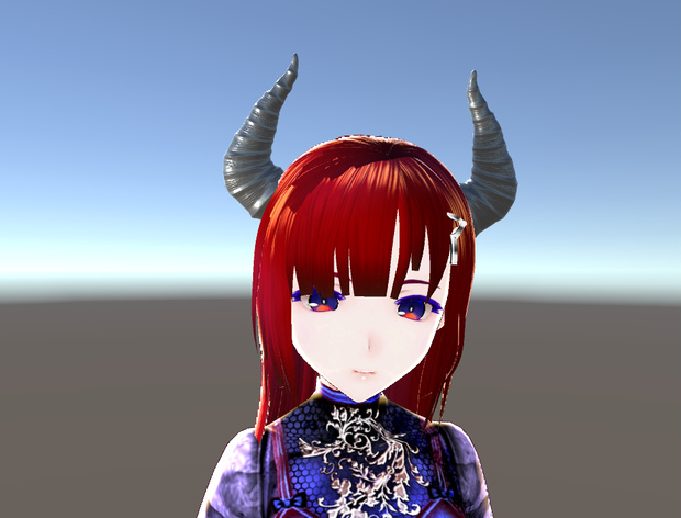 悪魔ツノ3Dモデル【ローポリ・ノーマルマップ付】