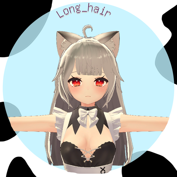 Long_hair for maya -dynamic bone 設定済み-