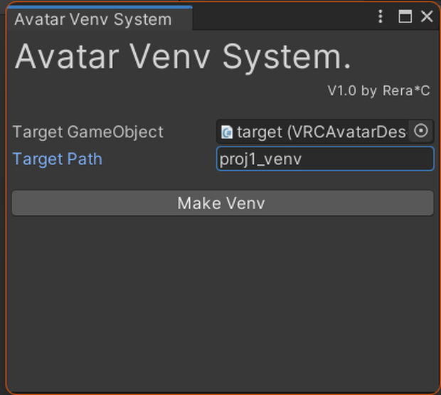 【無料】Avatar Venv System