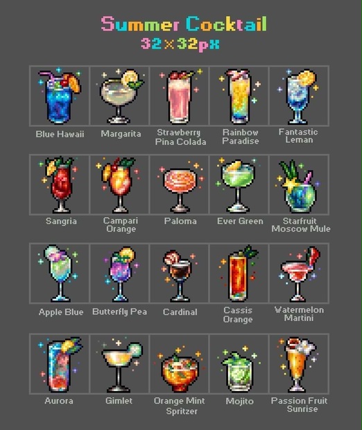Summer cocktail set