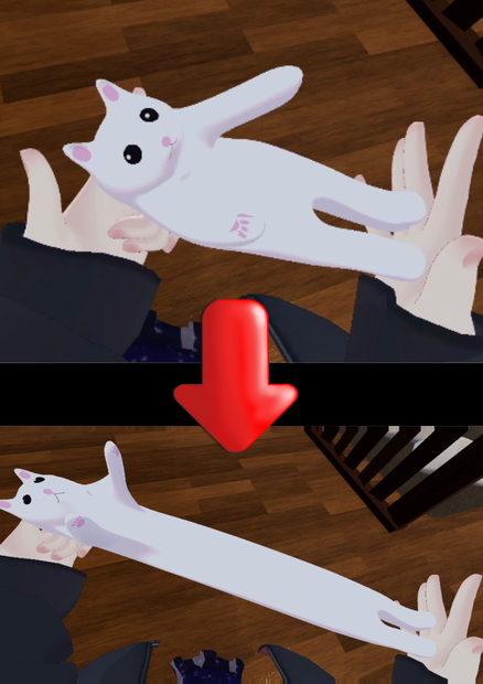 【VRChat想定】伸びるねこ