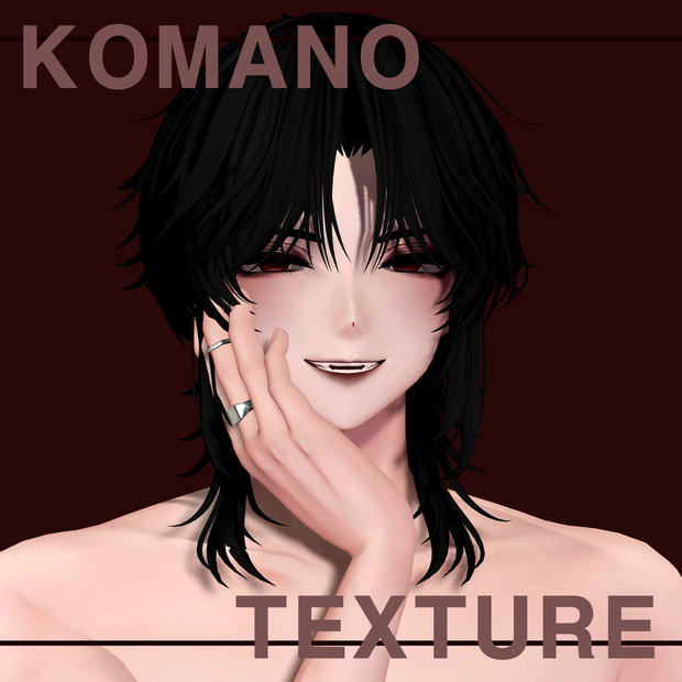 【狛乃 / komano】 devil makeup , eye texture / テクスチャメイク , 雪のテクスチャ