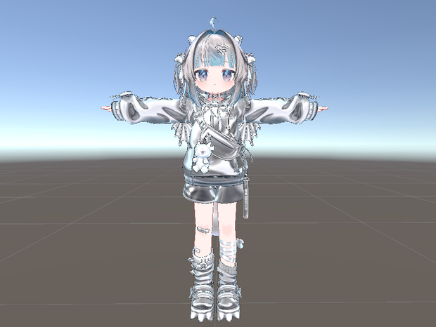 リュミィ_Ryumii_マテリアル_メタルシルバー(無料)