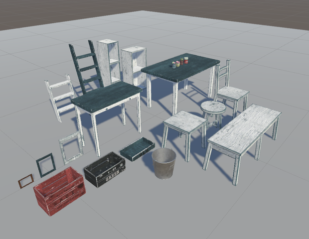 【3D/21点】DIY風エイジング家具