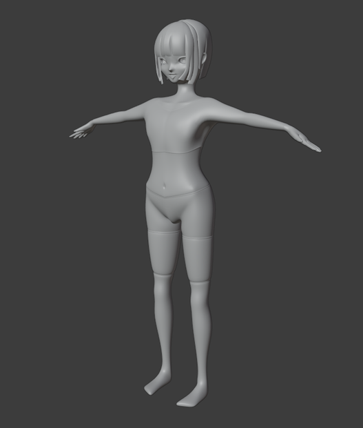 Blenderローポリ素体