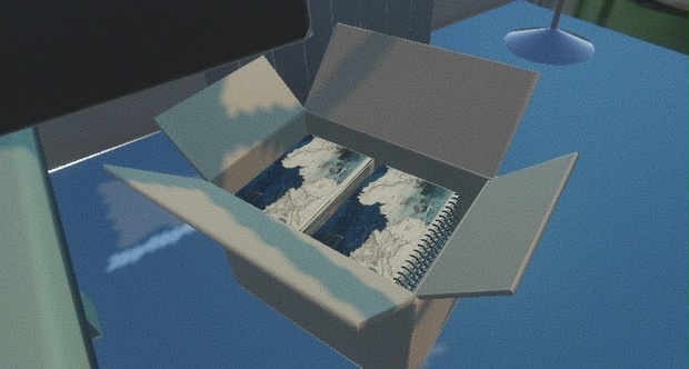 装书的纸箱 3D模型｜Cardboard Box with Books｜本入りダンボール箱