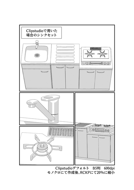 シンクセット【３D背景素材】