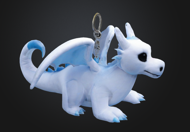 【VRC想定】ダークアイズホワイトドラゴン‐ストラップ