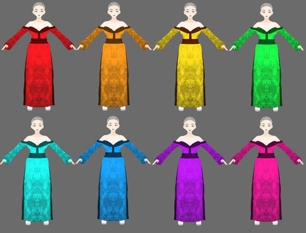 Kimono Dress Long (Multi-colored) Old design