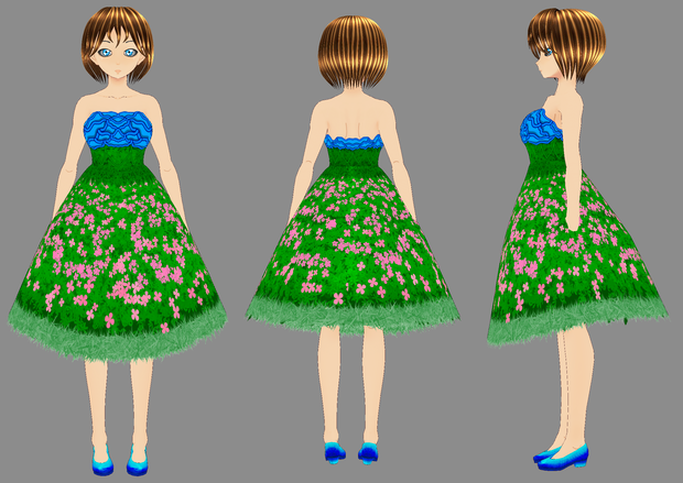 Blue Rose Dress