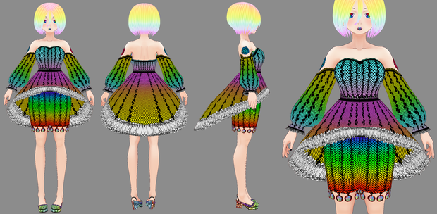 Rainbow Dotted Clothes