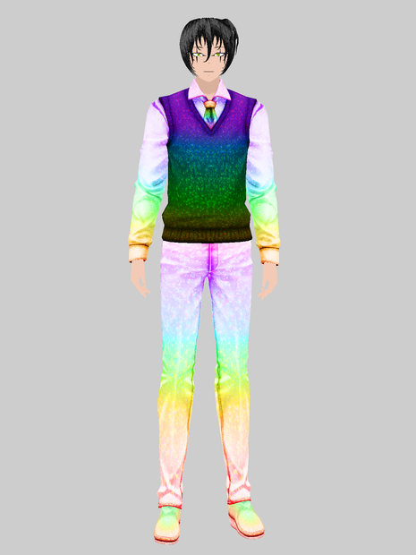 Formal Default Male Outfit Rainbow