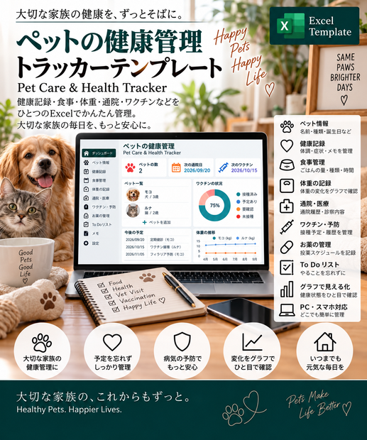 ペット健康管理・ケア記録 | Pet Care & Health Tracker