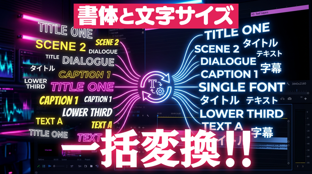 【Premiere Pro】選択したテロップのフォント・文字サイズを一括変更する拡張機能「TelopRestyle」
