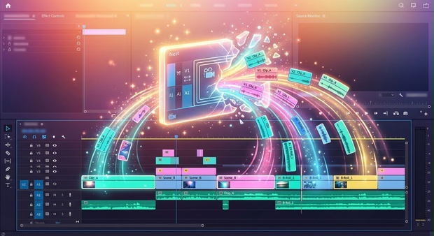【Premiere Pro】ネストをワンクリックで解除する拡張機能「Unnest」