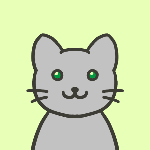グレー猫のフリーアイコン【２種＋透過あり】🐈Gray cat