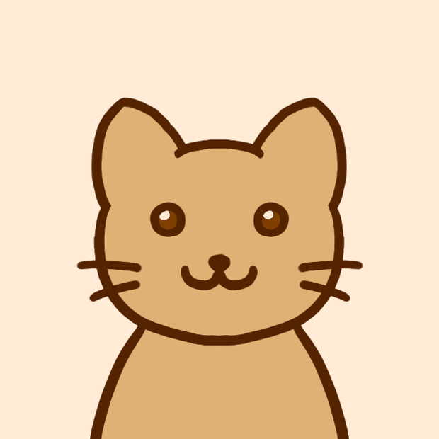 茶色い猫のフリーアイコン【２種＋透過あり】🐈Brown Cat