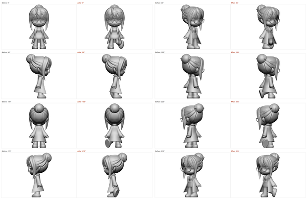 ZBrush用2モデル比較画像作成プラグイン ZCompareSheet