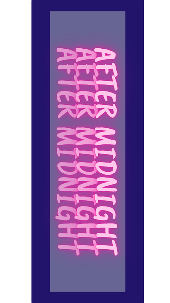 Neon Room Poster ネオンポスター（AFTER MIDNIGHT Pink）