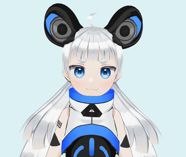 Vrm model:🖱️ Blue Mouse anime girl [Vroidstudio]