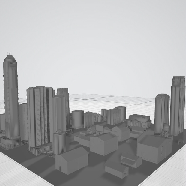 街　3dモデル　