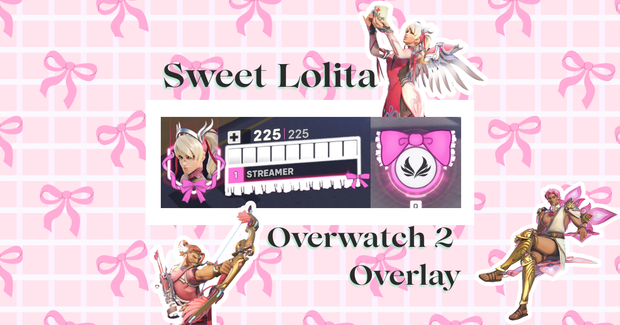 ✧Pink │ Overwatch 2 │ オーバーレイ │ ロリータ風 │ Overlay │ Sweet Lolita │ Kawaii │ オーバーウォッチ2