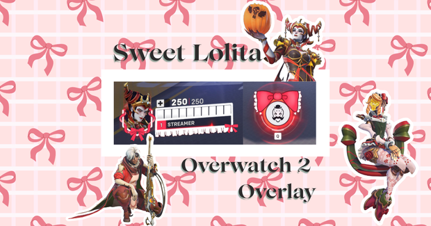 ✧Red │ Overwatch 2 │ オーバーレイ │ ロリータ風 │ Overlay │ Sweet Lolita │ Kawaii │ オーバーウォッチ2