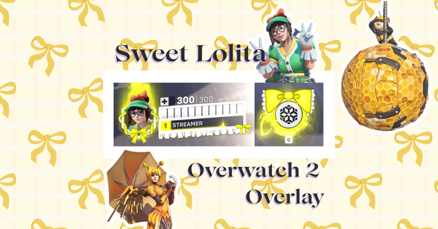 ✧Yellow │ Overwatch 2 │ オーバーレイ │ ロリータ風 │ Overlay │ Sweet Lolita │ Kawaii │ オーバーウォッチ2