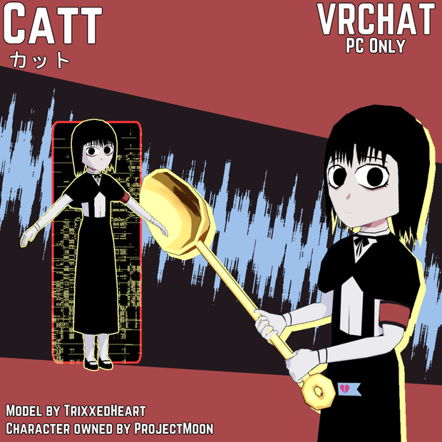 Catt | Lobotomy Corp WonderLab Fan-Model | VRChat Avatar PC