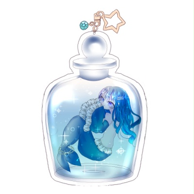瓶詰人魚のキーホルダー Merori Booth