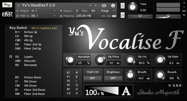 Yu's Vocalise F 3.0.0