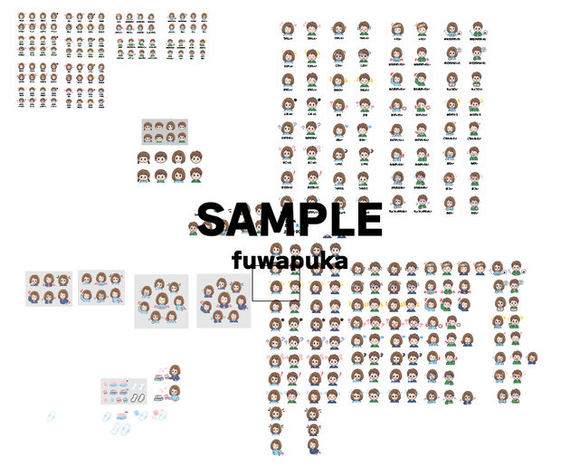 視覚支援_感情・表情の絵カードのイラスト素材_大きい子_ベクター