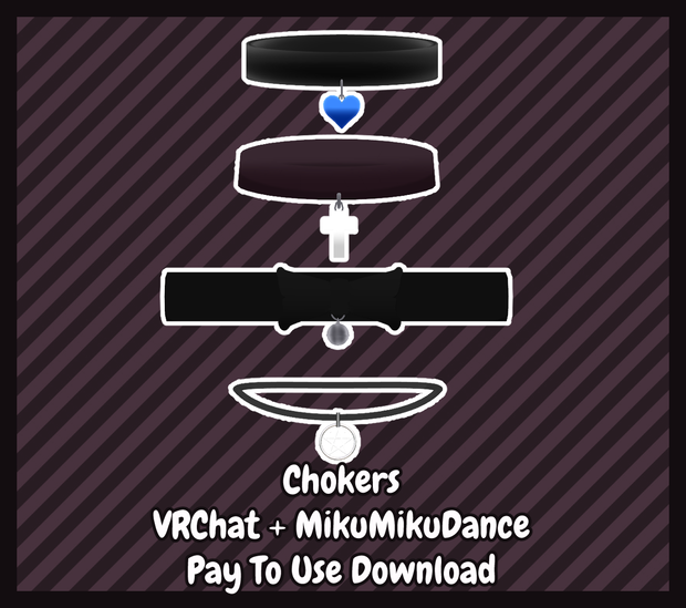 [VRChat + MMD] Chokers Pack [P2U DL]