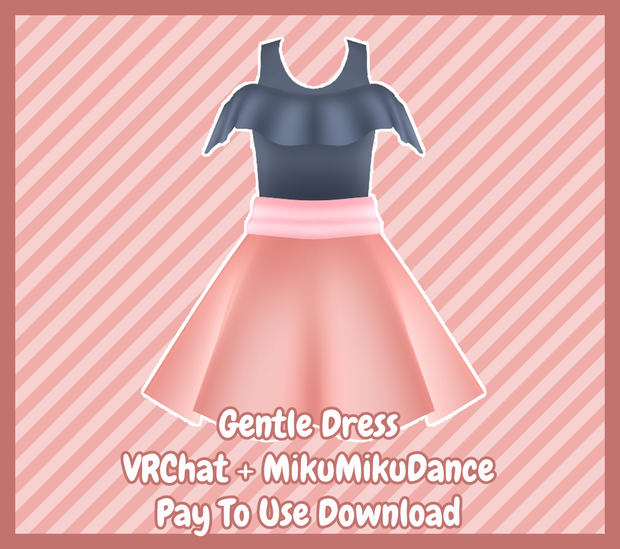 [VRChat + MMD] Gentle Dress [P2U DL]