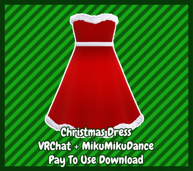 [VRChat + MMD] Christmas Dress [P2U DL] - astrialogical3d - BOOTH