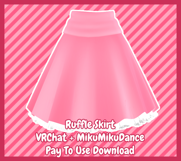 [VRChat + MMD] Ruffle Skirt [P2U DL]