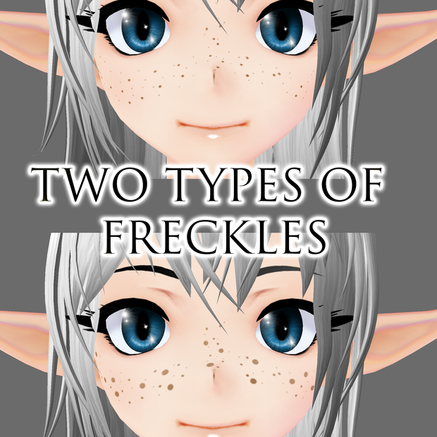 【VRoid】Two types of freckles