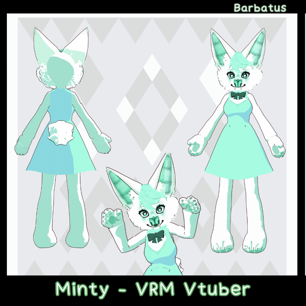 Minty 3D vtuber (VRM - Vroid File)