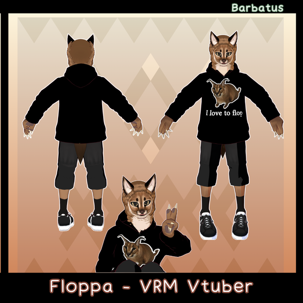 Floppa 3D vtuber (VRM - Vroid File)