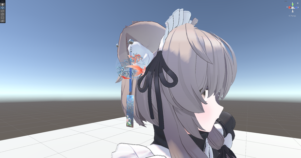【PhysBone対応】風鈴のイヤリング 【VRCHAT向け】