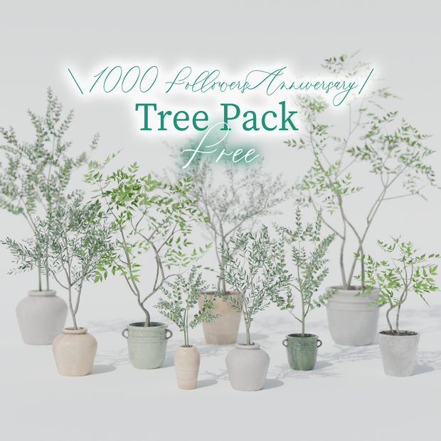 【無料】Free Tree Pack　フォロワー1000人記念