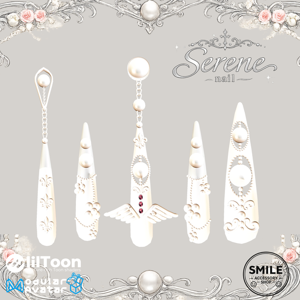 【28アバター対応】『Serene Nail』ネイル【MA対応】