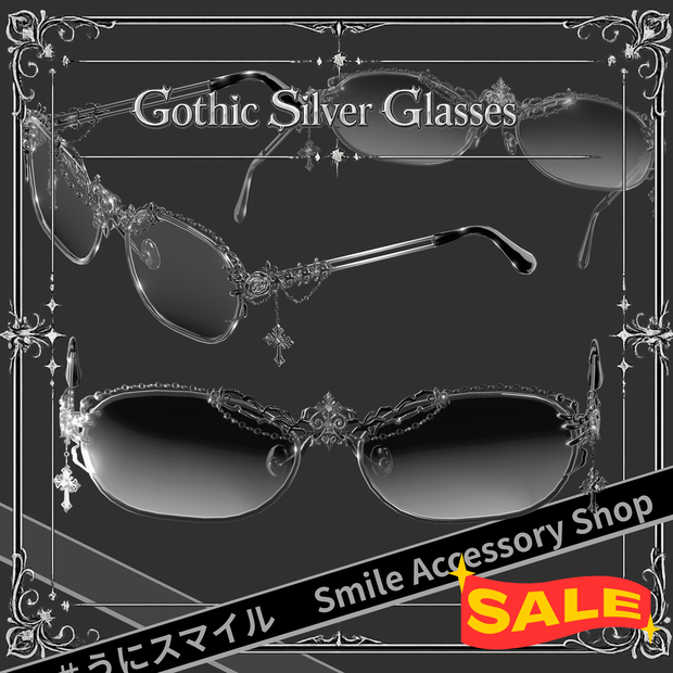 ✨SilverWeek✨50%SALE✨『Gothic Silver Glasses』｜メガネ【MA対応/6Color】