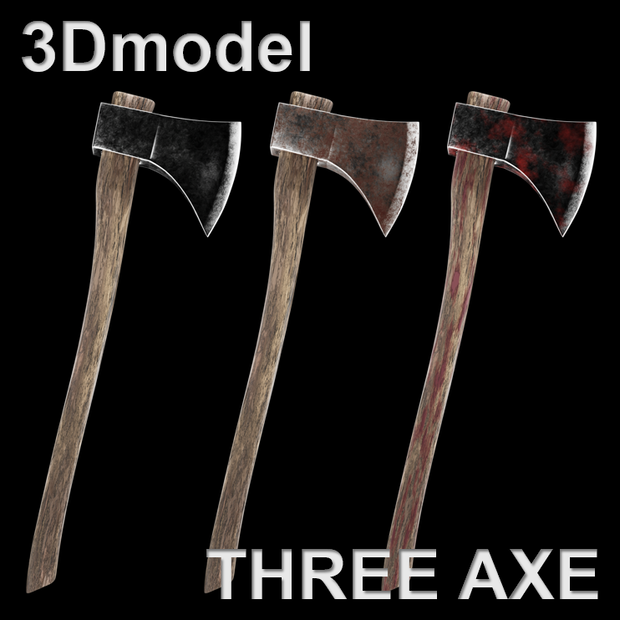 3Dmodel_Three Axe