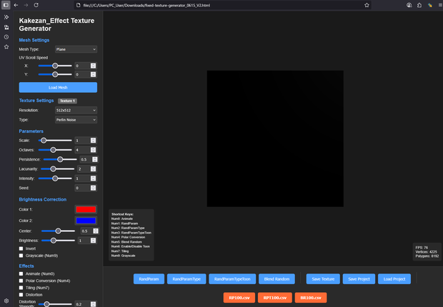 Kakezan_Effect Texture Generator